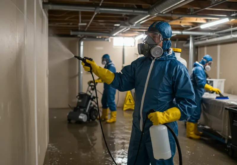 Basement Sanitization and Antimicrobial Treatment process in Los Serranos, CA