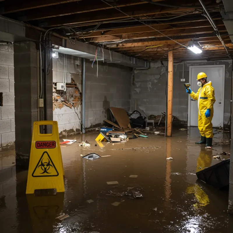Flooded Basement Electrical Hazard in Los Serranos, CA Property